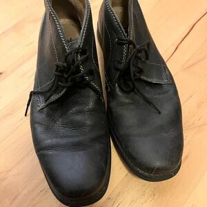 Clarks Black Leather Chukka Boots